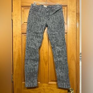 Roxy Y2K LOW RISE GREY PATTERN DENIM JEANS BLUE - 3/26